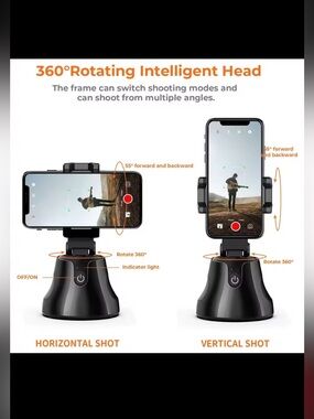 Tripod 360° Rotating Smart Phone Mount - Black